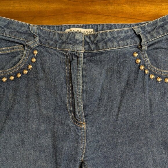 Dolce & Gabbana Womens Studded Crop Blue Jeans Vintage Size Italy 40 (28 x 20) - Picture 3 of 14